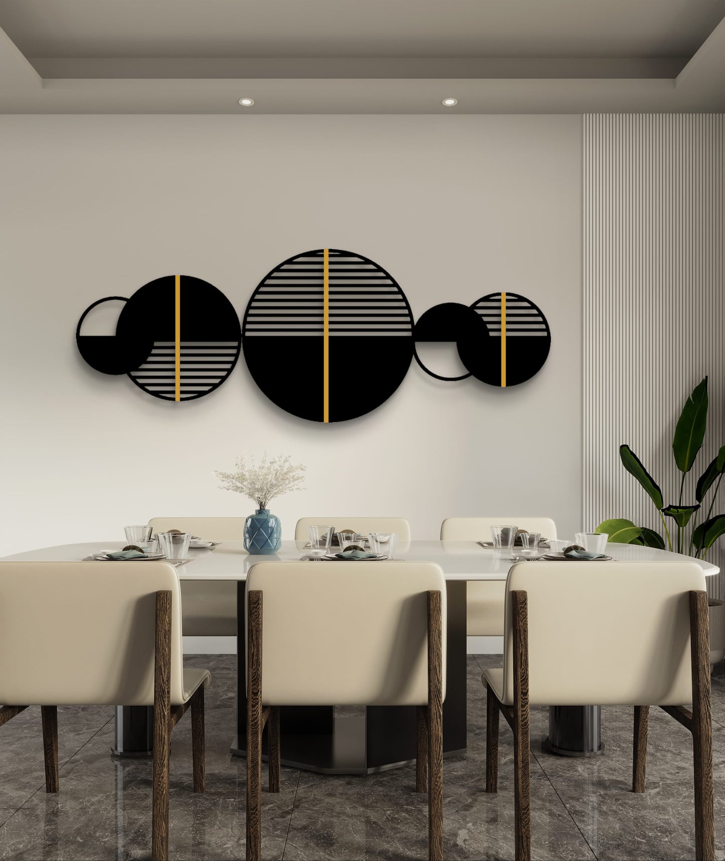 3D MODERN GEOMETRIC WOOD WALL ART